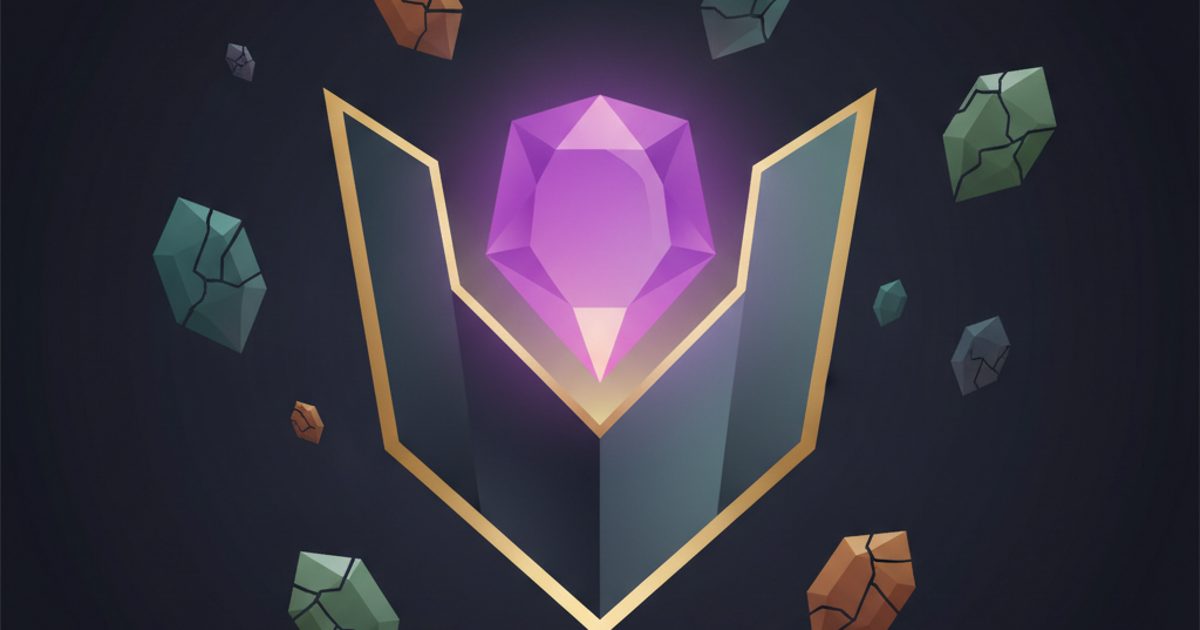An abstract image showing a stable, glowing Discord server boost gem being added to a shield, contrasting with unstable, cracking gems in the background.